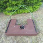 Floating hide platform with tent frame installed.